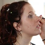Dernière préparation, le maquillage juste avant d'enfiler ma robe.